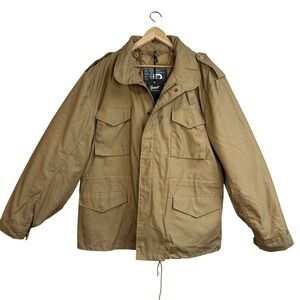 Brandit Mens M65 Classic Field Jacket Camel XXL Quilted Lined Military Coat NWT